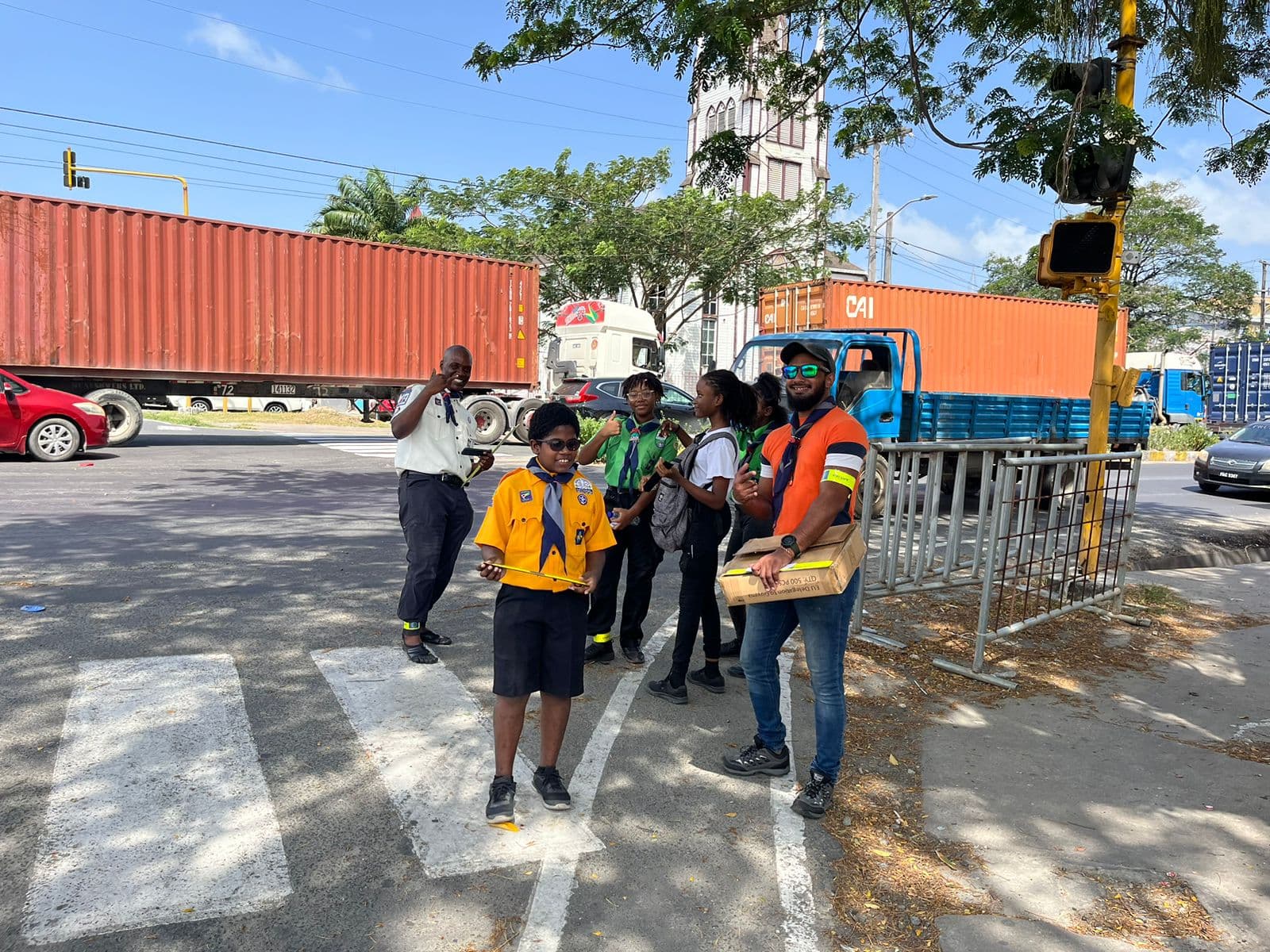 Scouts promote road safety